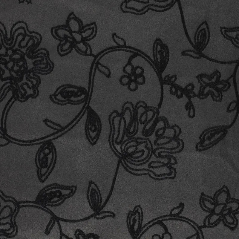 Washed embroidery vegan leather