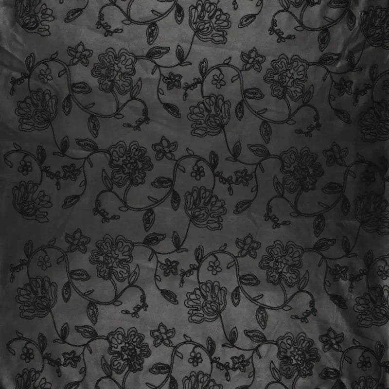 Washed embroidery vegan leather