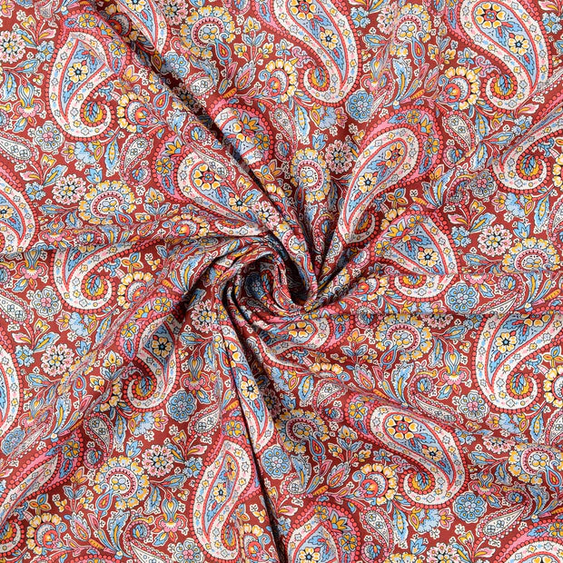 Poplin fabric paisley