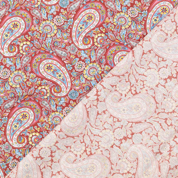 Poplin fabric paisley