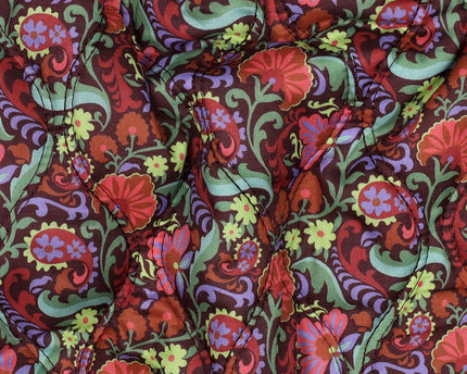 Cotton voile digital flowers