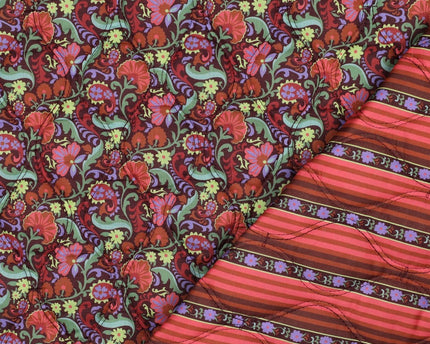 Cotton voile digital flowers