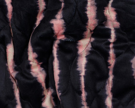 Stepped velvet digital stripes