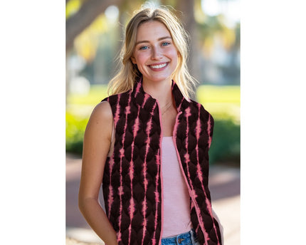 Stepped velvet digital stripes