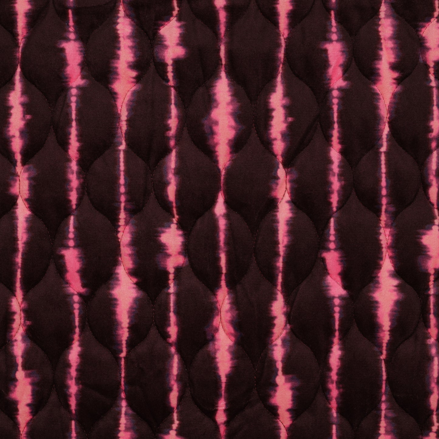 Stepped velvet digital stripes