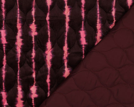 Stepped velvet digital stripes