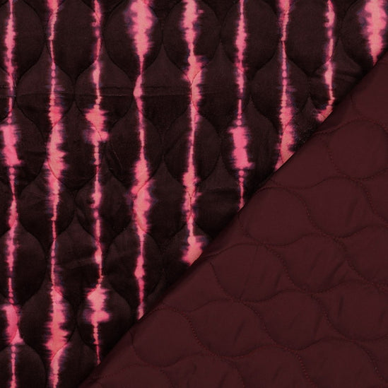 Stepped velvet digital stripes