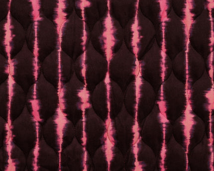 Stepped velvet digital stripes