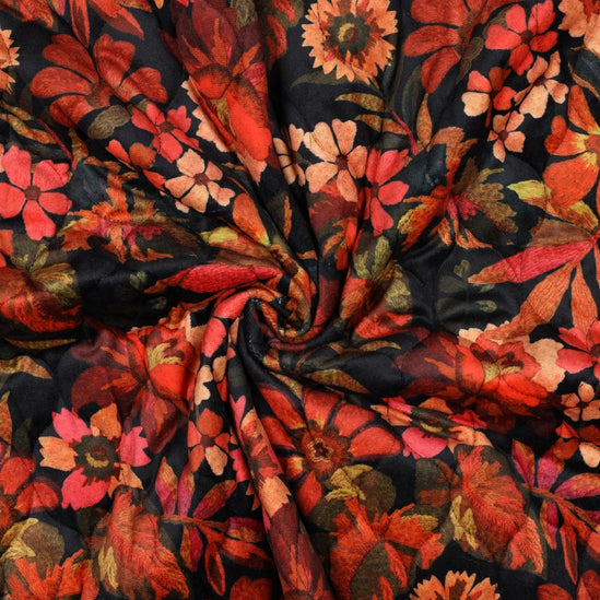 Quilted velvet digital flowers