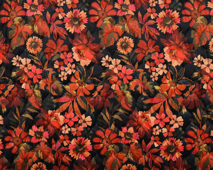 Quilted velvet digital flowers