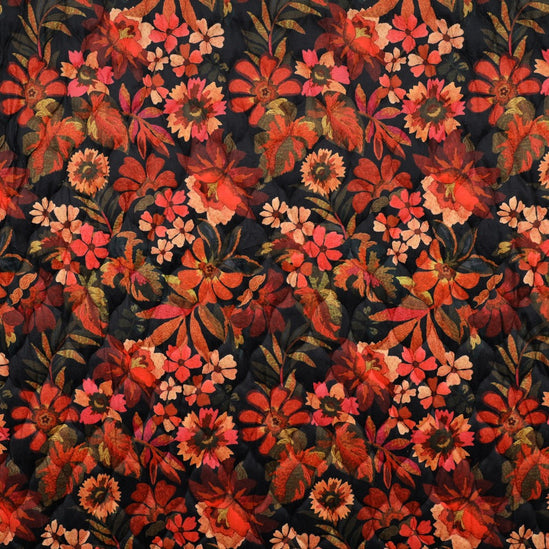 Quilted velvet digital flowers