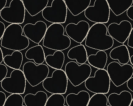 Quilted embroidery hearts