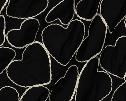 Quilted embroidery hearts