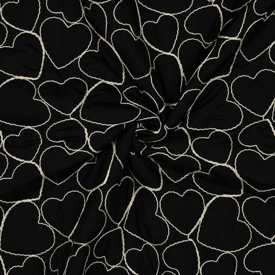 Quilted embroidery hearts