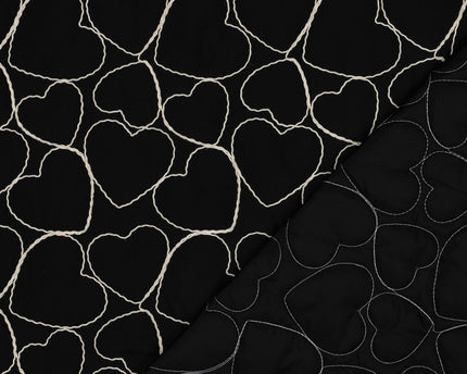 Quilted embroidery hearts