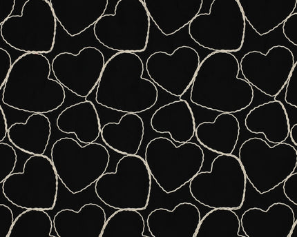 Quilted embroidery hearts