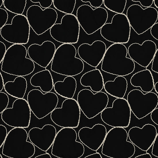 Quilted embroidery hearts