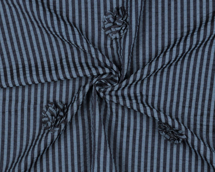 Viscose Yarn dyed stripes flowers