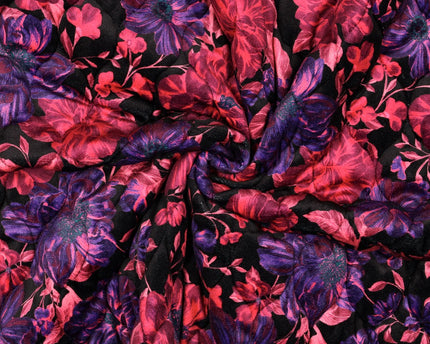Quilted velvet digital flowers