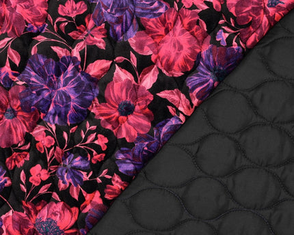 Quilted velvet digital flowers