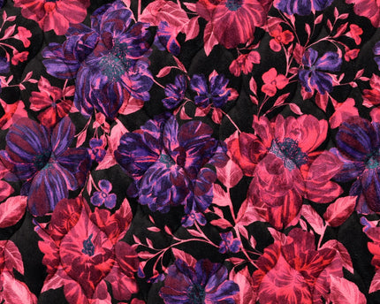 Quilted velvet digital flowers
