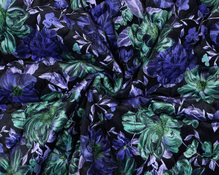 Quilted velvet digital flowers
