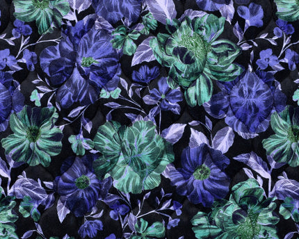Quilted velvet digital flowers