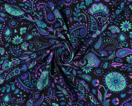 Lenzing ecovered digital paisley (Coupon 0.8m)