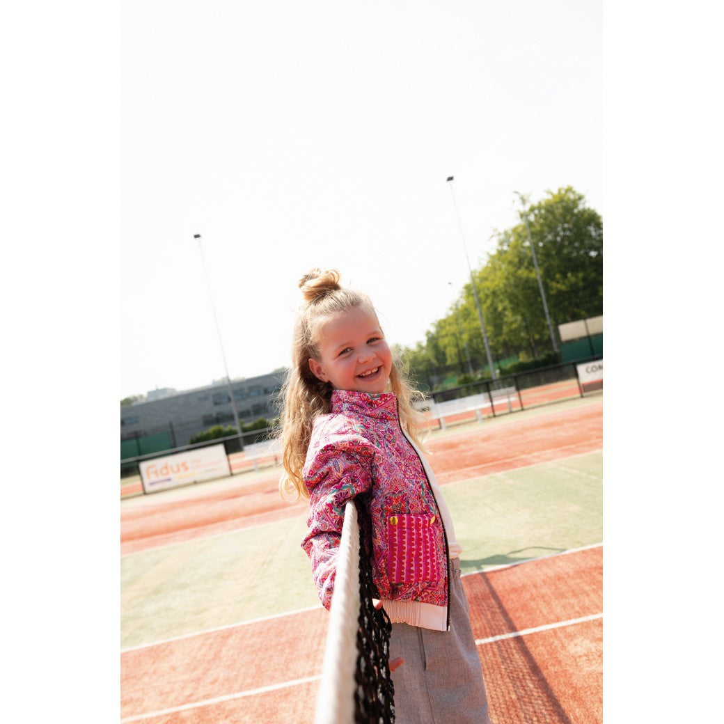 Cotton voile stepped digital patchwork