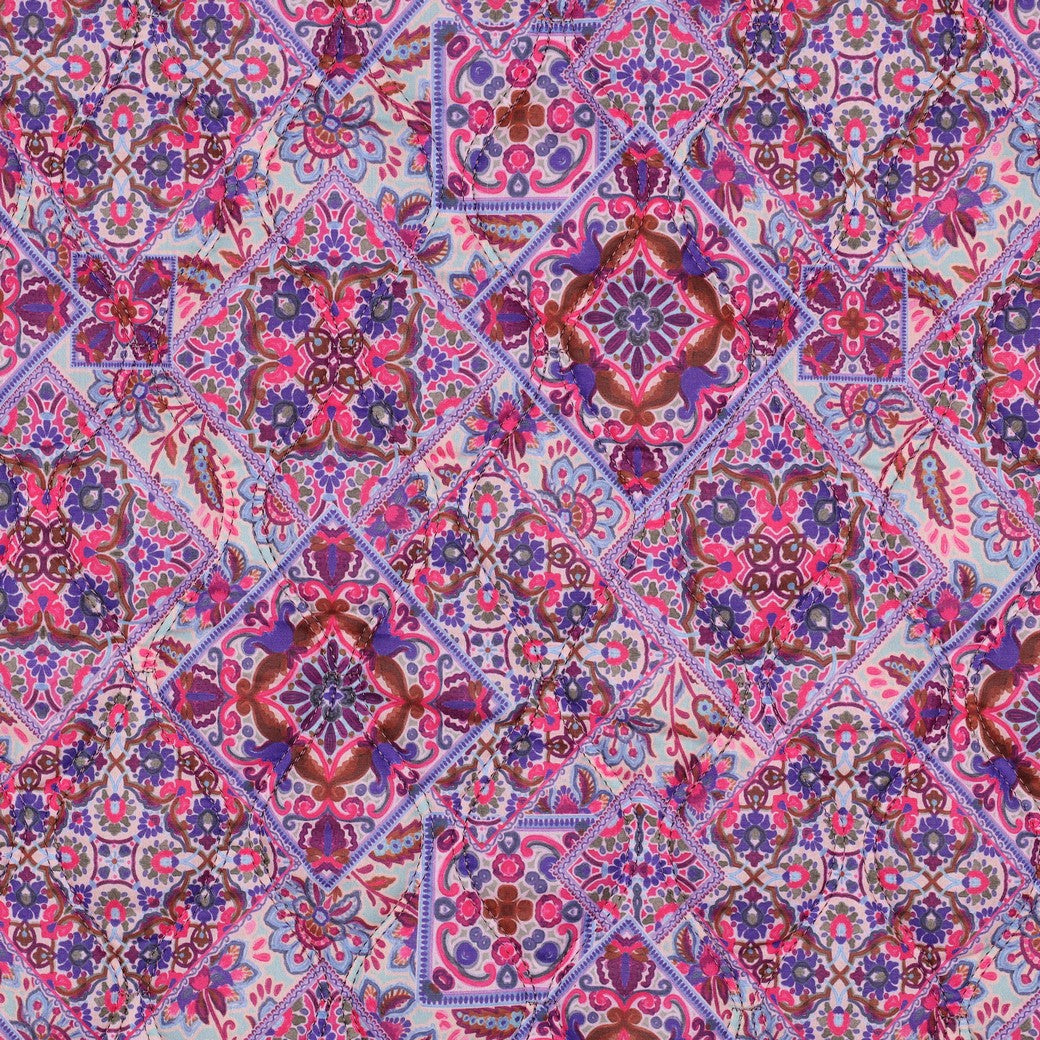 Cotton voile stepped digital patchwork