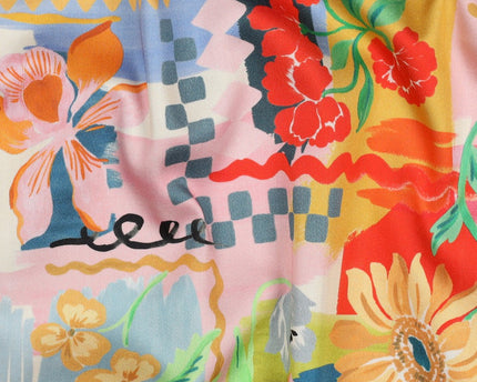 Cotton satin digital patchwork