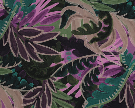 Cotton viscose digital leaves (Coupon 0.9m)