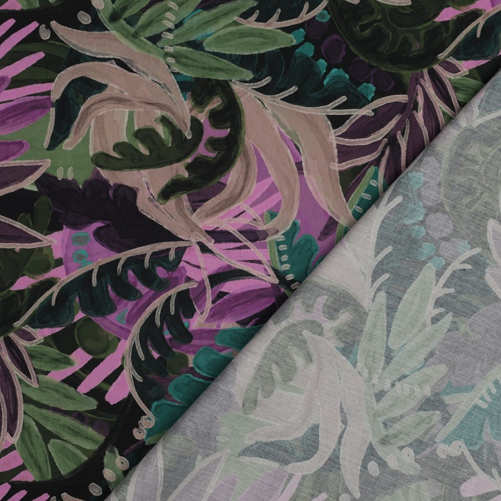 Cotton viscose digital leaves