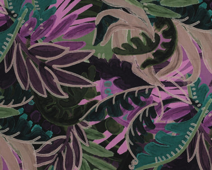 Cotton viscose digital leaves (Coupon 0.9m)