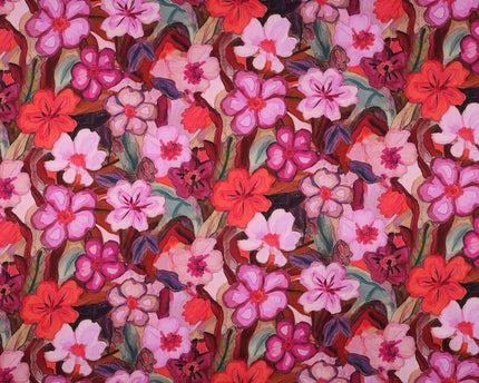 Cotton satin digital flowers