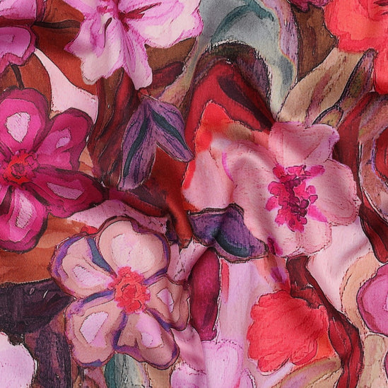 Cotton satin digital flowers