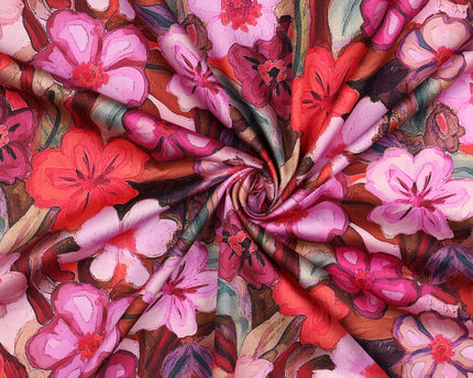 Cotton satin digital flowers