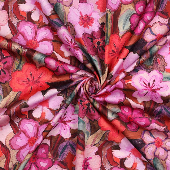 Cotton satin digital flowers