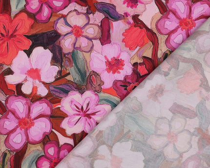 Cotton satin digital flowers