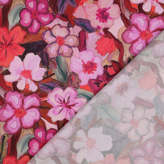 Cotton satin digital flowers
