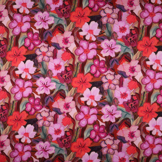 Cotton satin digital flowers