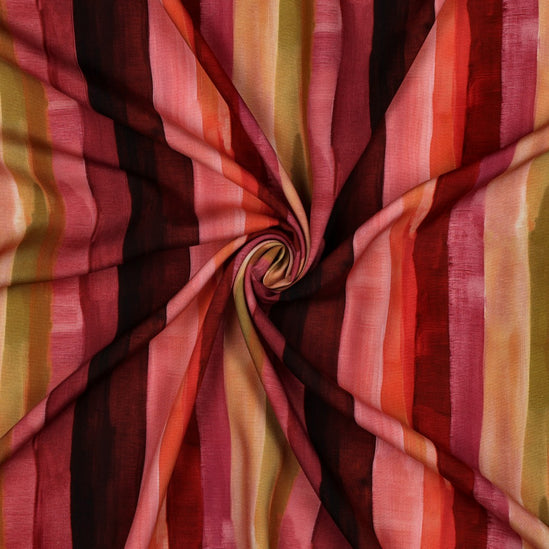 Viscose Radiance Digital Stripes