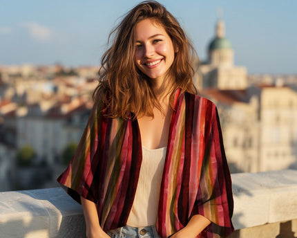 Viscose Radiance Digital Stripes