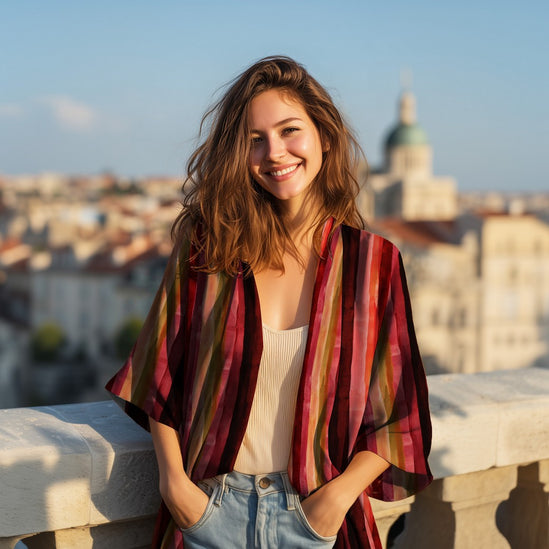 Viscose Radiance Digital Stripes