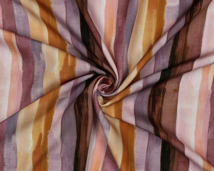 Viscose Radiance Digital Stripes