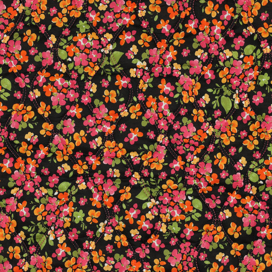 Quilted fabric flowers