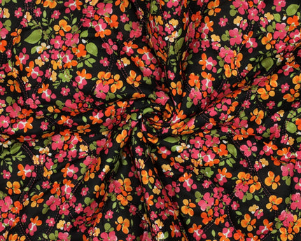 Quilted fabric flowers