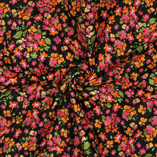 Quilted fabric flowers