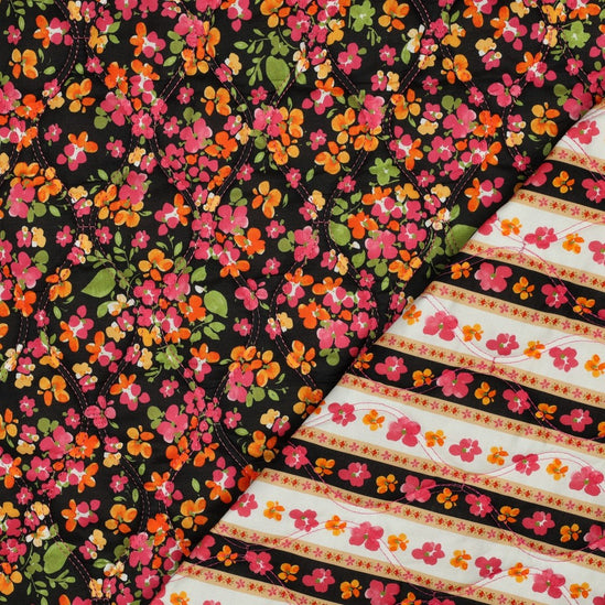Quilted fabric flowers
