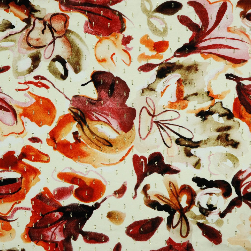 Viscose lurex digital flowers